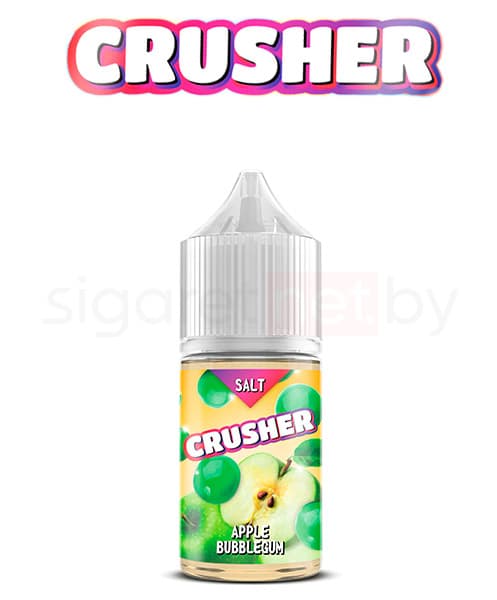 Жидкость Crusher SALT - Apple Bubblegum ( Ультрасочная Яблочная Жвачка ) 30 мл ( 20 мг )