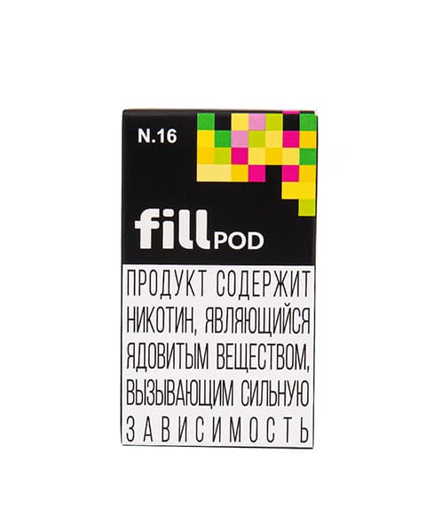 Одноразовый картридж с жидкостью для электронных систем курения fill POD - Энергетик ( N16 ) ( 1.8 мл. Крепость 17 ± 3 мг )
