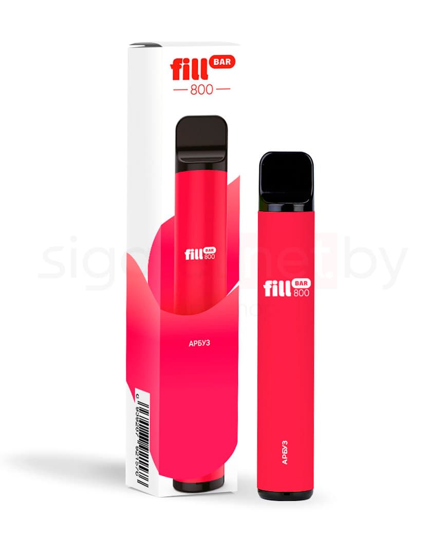 Электронная система курения ( одноразовая ) Fill Bar 800 - 550 mAh - Арбуз ( 3,2 мл. Крепость 50 мг\ мл )