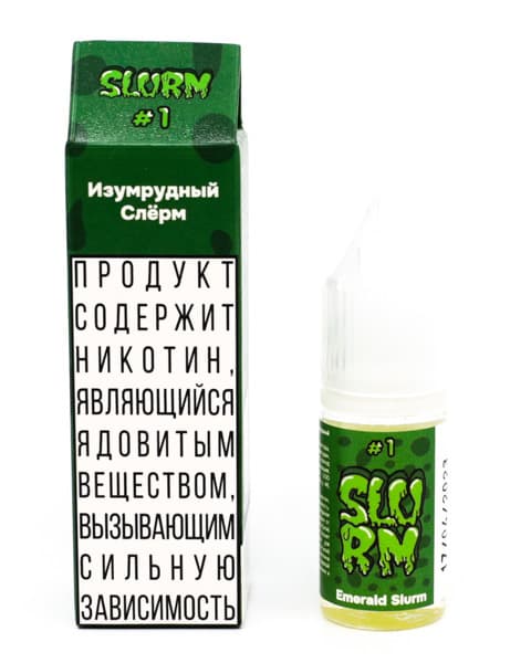 Жидкость SLURM - #1 Изумрудный Слёрм 10 мл ( 15 ± 3 мг ) ( Кислые Яблочные Леденцы )