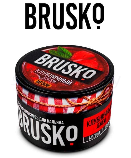 Бестабачная смесь для кальянов BRUSKO ( Клубничный Джем ) 50 г ( STRONG )