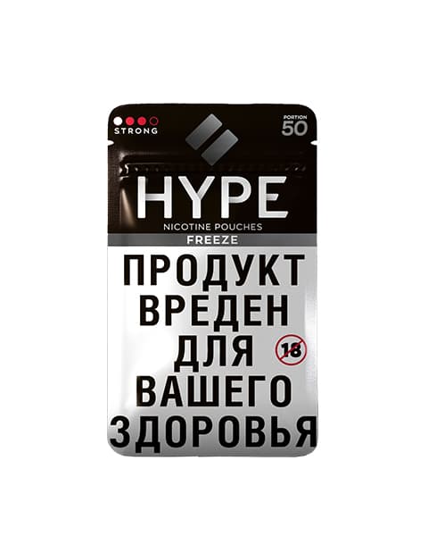 Никотиновые паучи ( стрипсы ) HYPE FREEZE ( Ментол ) - 8±2 мг