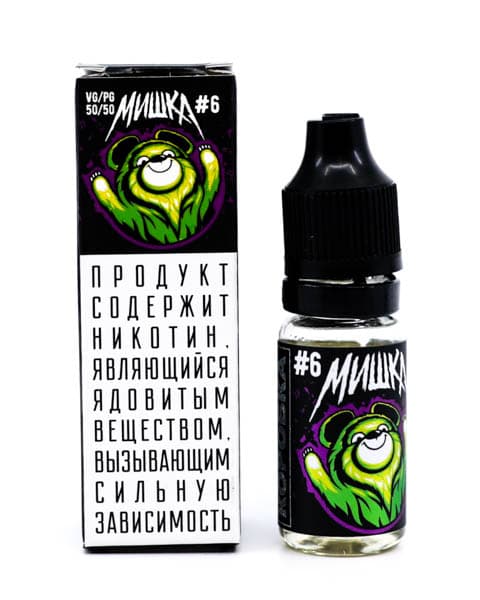 Жидкость МИШКА #6 10 мл ( 17 ± 3 мг ) ( Яблоко Энергетик )