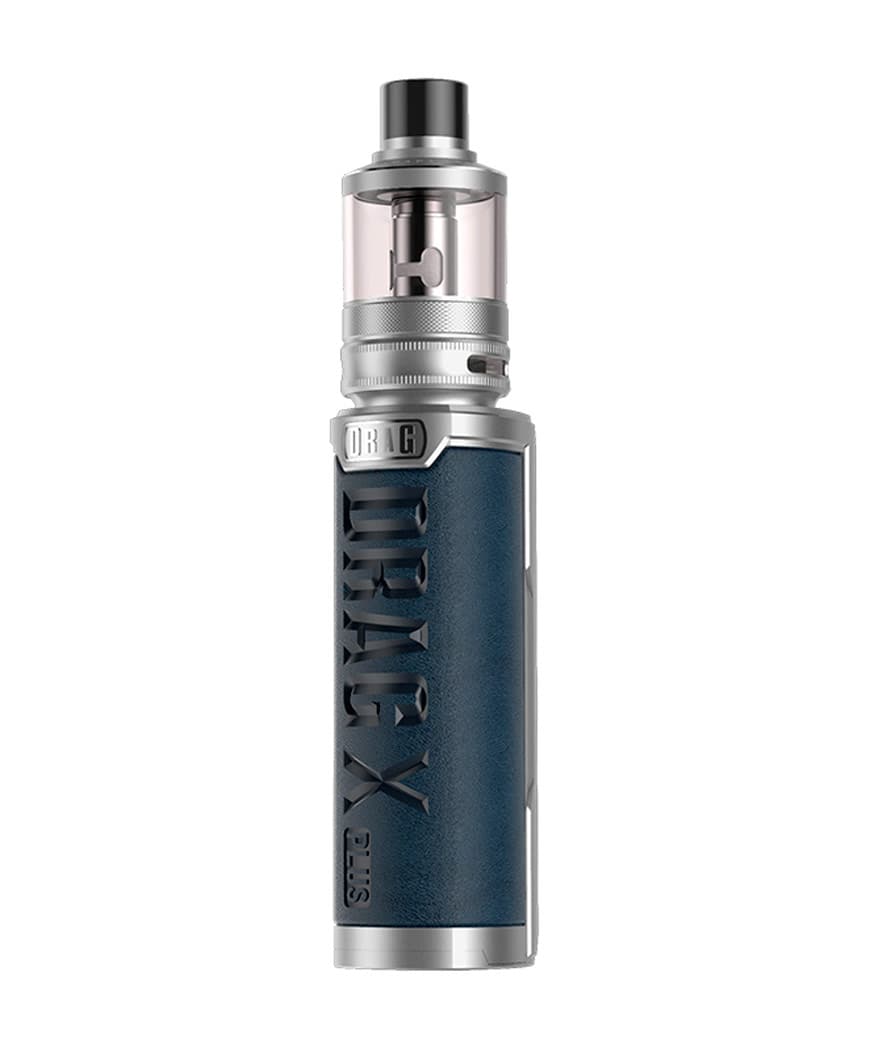 Стартовый комплект VOOPOO DRAG X Plus 100W с Баком TPP 2.0  - 5,5 мл ( без батареи ) ( Серебристо - Синий ) Pro Edition