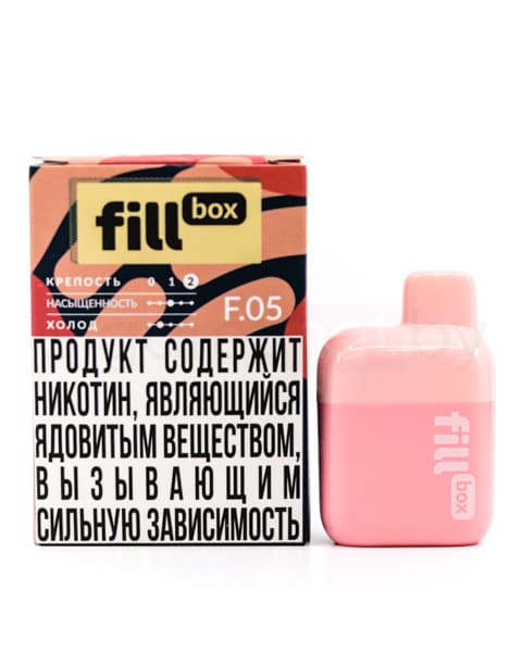 Электронная система курения ( одноразовая ) fill Box - 400 mAh - Вишня ( F05 ) ( 2 мл. Крепость 17 ± 3 мг\ мл )