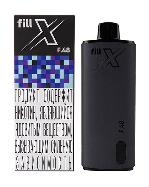 Одноразка fill X - 650 mAh - Черника ( F48 ) ( 10 мл. Крепость 17 ± 3 мг\ мл )