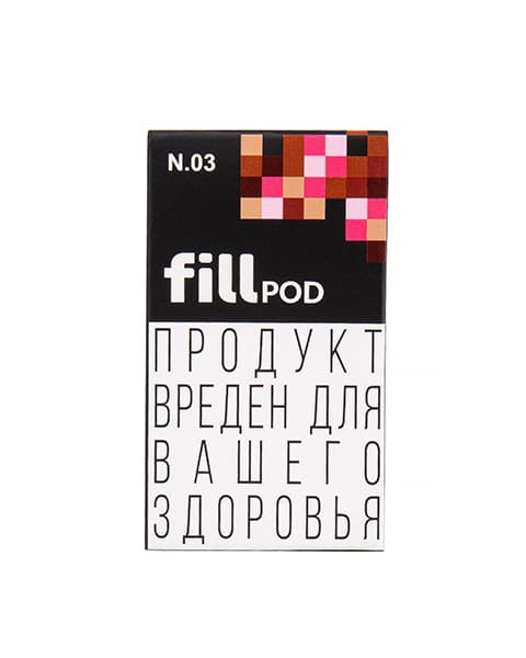 Одноразовый картридж с жидкостью для электронных систем курения fill POD - Кола с Вишней ( N03 ) ( 1.8 мл. Крепость 17 ± 3 мг )