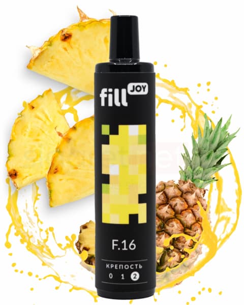 Электронная система курения ( одноразовая ) fill JOY 500 - 400 mAh - Ананас ( F16 ) ( 2 мл. Крепость 17 ± 3 мг\ мл )