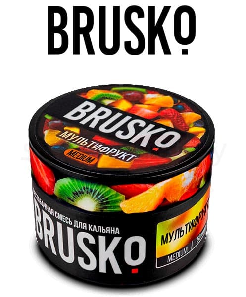Бестабачная смесь для кальянов BRUSKO ( Мультифрукт ) 50 г ( STRONG )