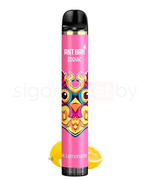 Электронная система курения ( одноразовая ) Smoant Ant Bar Zodiac 1000 mAh - Pink Lemonade ( Розовый Лимонад ) ( 5 мл. )
