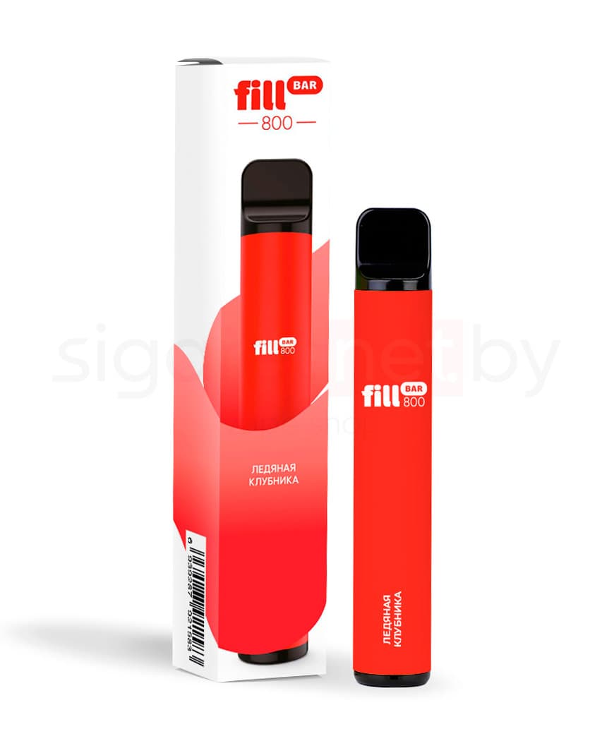 Электронная система курения ( одноразовая ) Fill Bar 800 - 550 mAh - Ледяная Клубника ( 3,2 мл. Крепость 50 мг\ мл )