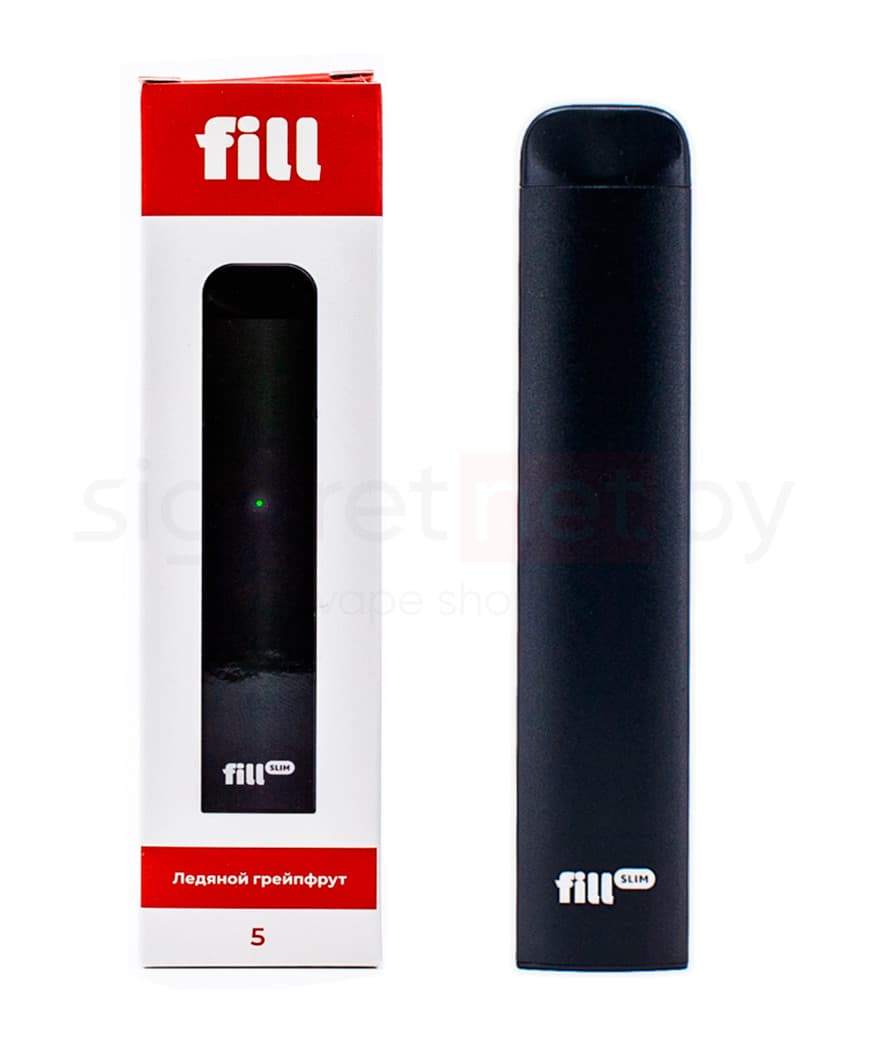 Одноразовая электронная сигарета FILL SLIM  - 280mAh ( 1,8 Ом \ 1,5 мл. ) Ледяной Грейпфрут ( крепость 50 мг. \ мл. )
