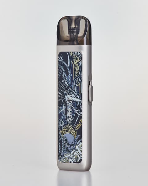 Стартовый комплект Lost Vape Ursa Nano Pod 800 mAh - 2.5 мл. ( Серебристый с Рисунком ) Skull &amp; Roses