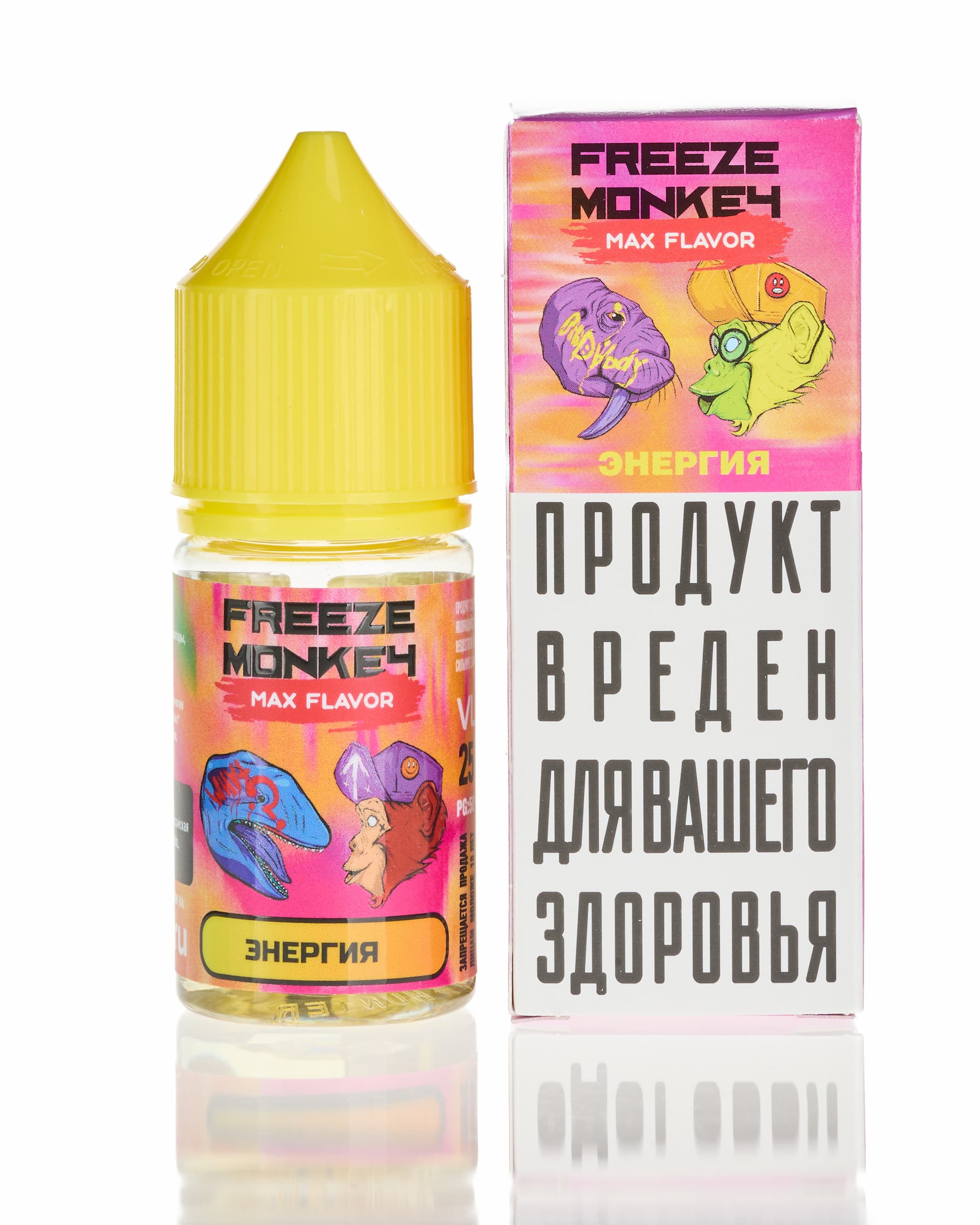 Жидкость Freeze Monkey MAX FLAVOR SALT - Энергия 25 мл ( 15 ± 3 мг ) ( Энергетик с Манго )