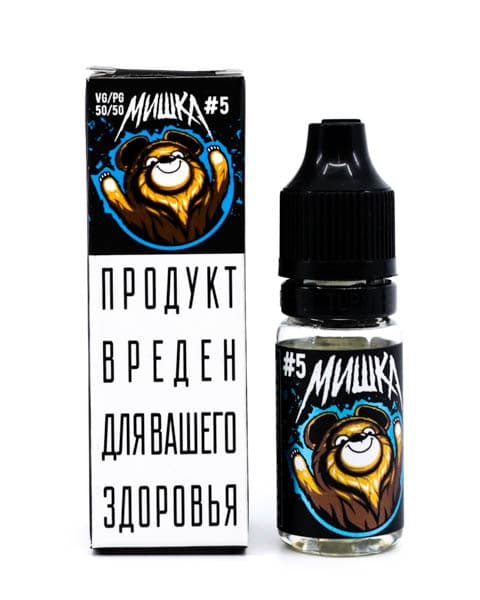 Жидкость МИШКА #5 10 мл ( 17 ± 3 мг ) ( Холодный Ананас )