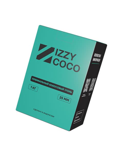 Уголь Кокосовый Izzy Coco 25мм ( упаковка по 72 кубика ) NEW