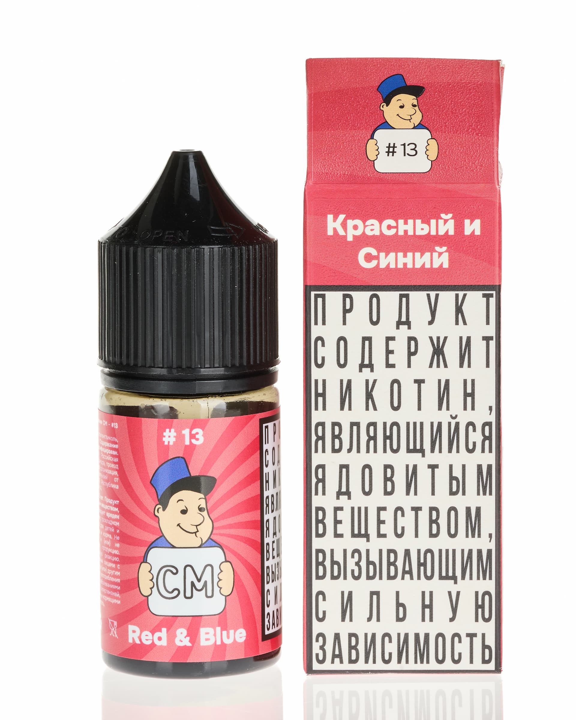 Жидкость CM - #13 Красный &amp; Синий 25 мл ( 15 ± 3 мг ) ( Гранатовая Жвачка )