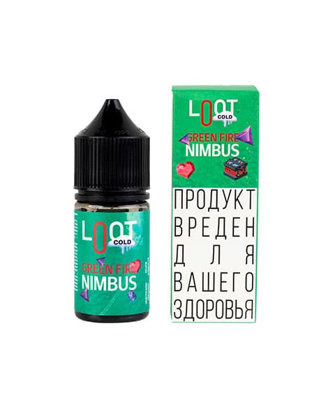 Жидкость Loot Cold SALT - Green Fire Nimbus 25 мл ( 15 ± 3 мг ) ( Мандарин Арбуз )