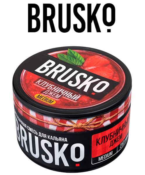 Бестабачная смесь для кальянов BRUSKO ( Клубничный Джем ) 250 г ( MEDIUM )