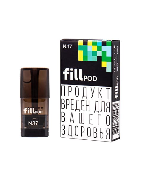 Одноразовый картридж с жидкостью для электронных систем курения fill POD - Мохито ( N17 ) ( 1.8 мл. Крепость 17 ± 3 мг )