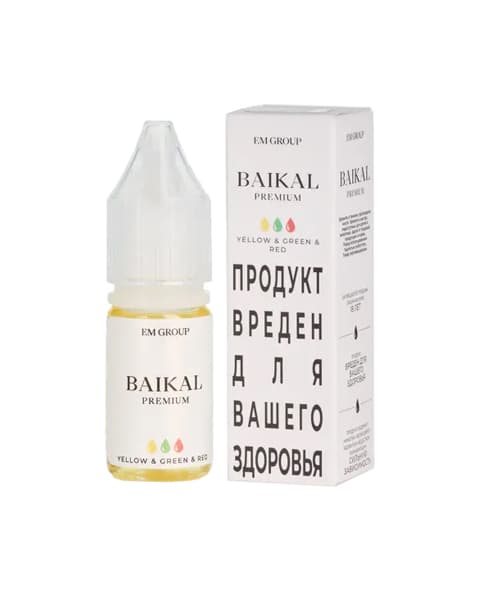 Жидкость BAIKAL - Yellow Green Red 10 мл ( 17 ± 3 мг ) ( Кола Можжевельник Лимон )
