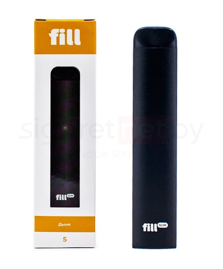Одноразовая электронная сигарета FILL SLIM  - 280mAh ( 1,8 Ом \ 1,5 мл. ) Мускусная Дыня ( крепость 50 мг. \ мл. )