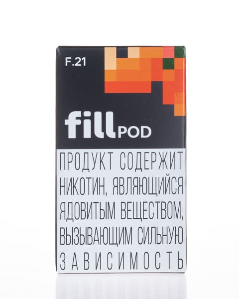 Заправленный картридж fill POD - Мандарин ( F21 ) ( 1.8 мл. Крепость 17 ± 3 мг )