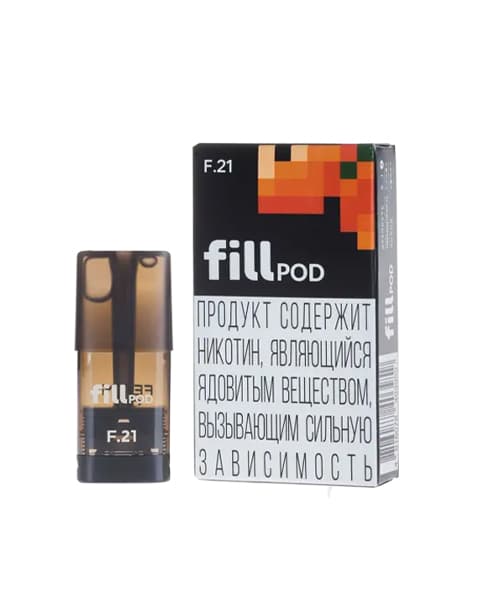 Заправленный картридж fill POD - Мандарин ( F21 ) ( 1.8 мл. Крепость 17 ± 3 мг )