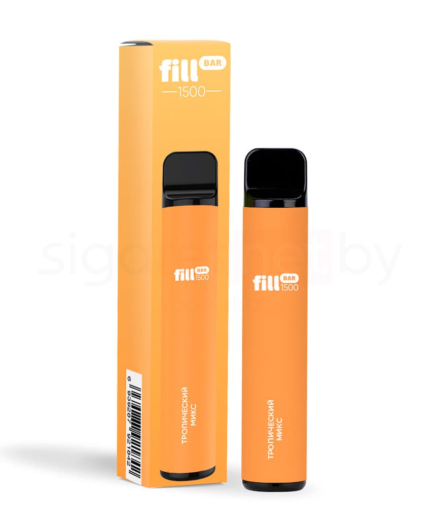 Электронная система курения ( одноразовая ) Fill Bar 1500 - 850 mAh - Тропический Микс ( 4,8 мл. Крепость 50 мг\ мл )