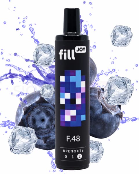 Электронная система курения ( одноразовая ) fill JOY 500 - 400 mAh - Черника ( F48 ) ( 2 мл. Крепость 17 ± 3 мг\ мл )
