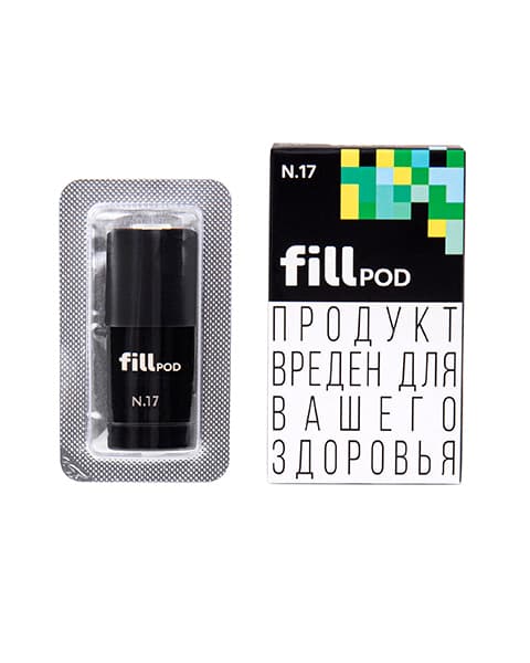 Одноразовый картридж с жидкостью для электронных систем курения fill POD - Мохито ( N17 ) ( 1.8 мл. Крепость 17 ± 3 мг )