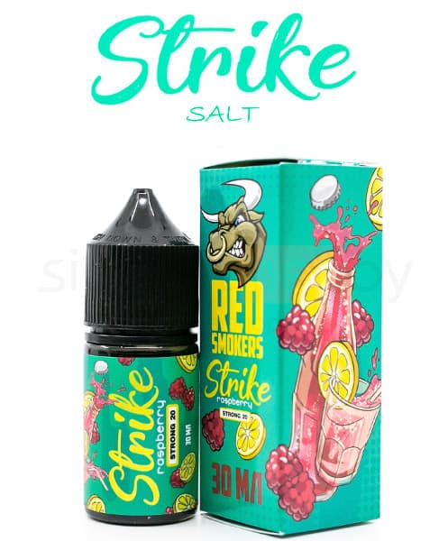 Жидкость RED SMOKERS STRIKE SALT - RASPBERRY ( Малина ) 30 мл ( 20 мг ) STRONG