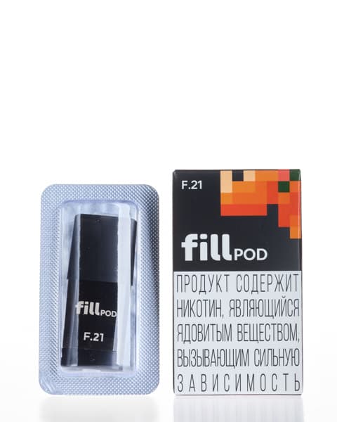 Заправленный картридж fill POD - Мандарин ( F21 ) ( 1.8 мл. Крепость 17 ± 3 мг )