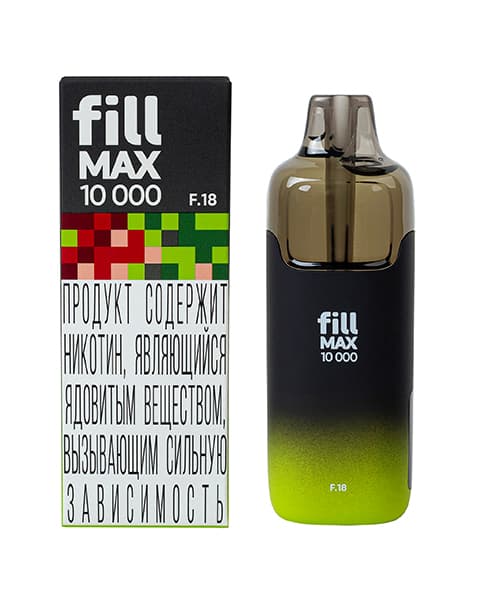 Одноразка fill MAX 10000 - 650 mAh - Гранат Лайм ( F18 ) ( 10 мл. Крепость 17 ± 3 мг\ мл )