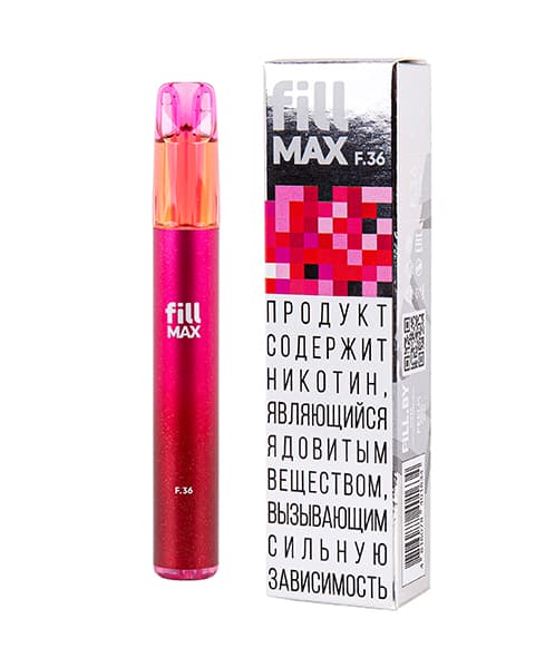 Электронная система курения ( одноразовая ) fill MAX - 550 mAh - Клубника Малина Вишня ( F36 ) ( 2 мл. Крепость 17 ± 3 мг\ мл )