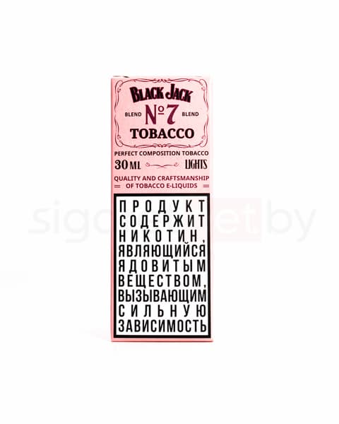Жидкость BLACK JACK №7 30 мл ( 10 ± 1 мг ) ( LIGHTS ) ( Табак с Выпечкой )