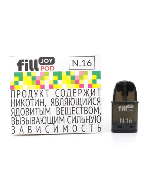 Одноразовый картридж с жидкостью для электронных систем курения fill JOY POD - Энергетик ( N16 ) ( 2 мл. Крепость 17 ± 3 мг )