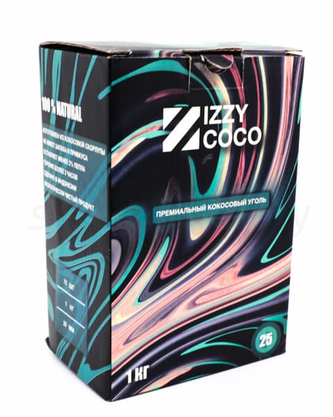 Уголь Кокосовый Izzy Coco 25мм ( упаковка по 72 кубика ) NEW