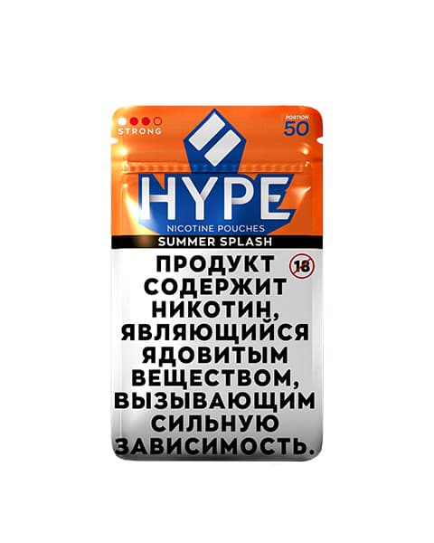 Никотиновые паучи ( стрипсы ) HYPE SUMMER SPLASH ( Цитрус ) - 8±2 мг