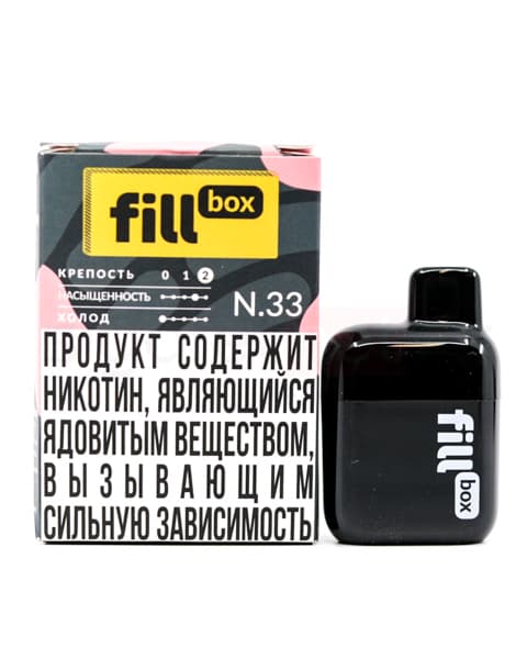 Электронная система курения ( одноразовая ) fill Box - 400 mAh - Кофе Гляссе ( N33 ) ( 2 мл. Крепость 17 ± 3 мг\ мл )