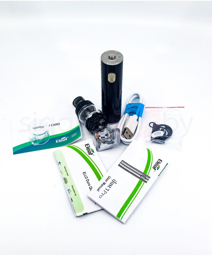 Стартовый комплект Eleaf iJust 3 Pro 75W VW с Ello Duro - 6,5 мл 3000mAh ( Черный )