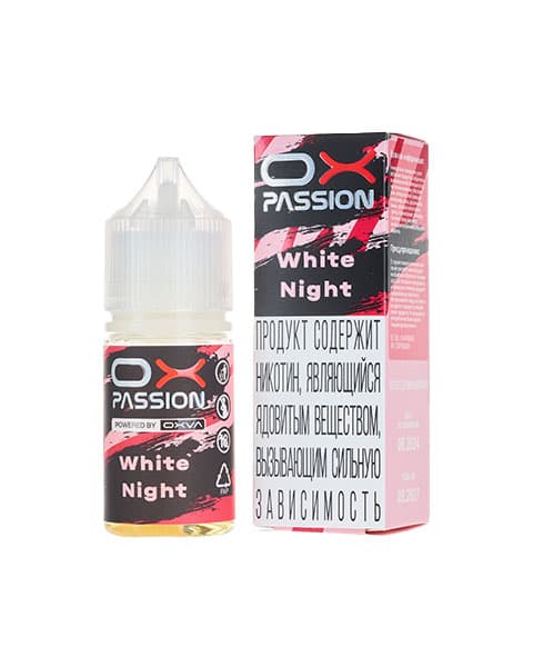 Жидкость OX Passion - White Night 25 мл ( 17 ± 3 мг ) ( Белый Персик Малина )