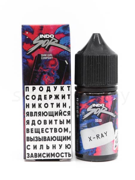 Жидкость INDO SOR SALT - X-RAY 30 мл  ( 12 ± 2 мг ) ( Черная Смородина со Сливой )