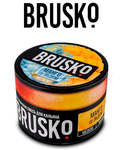 Бестабачная смесь для кальянов BRUSKO ( Манго со Льдом ) 50 г ( STRONG )