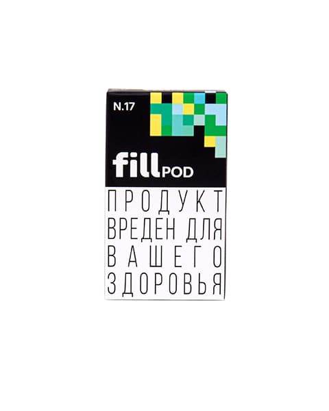 Одноразовый картридж с жидкостью для электронных систем курения fill POD - Мохито ( N17 ) ( 1.8 мл. Крепость 17 ± 3 мг )