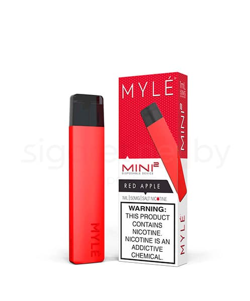 Одноразовая электронная сигарета MYLE Mini 2 ( Красное Яблоко ) крепость 50 мг. ( ~240 затяжек приблизительно )