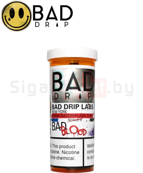 Жидкость Bad Drip - Bad Blood ( Нежный черничный йогурт с сочным гранатом + ваниль )  60 мл  ( 3 мг )