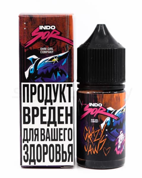 Жидкость INDO SOR SALT - Crazy Jaws 30 мл ( 17 ± 3 мг ) ( Клюква Ежевика )
