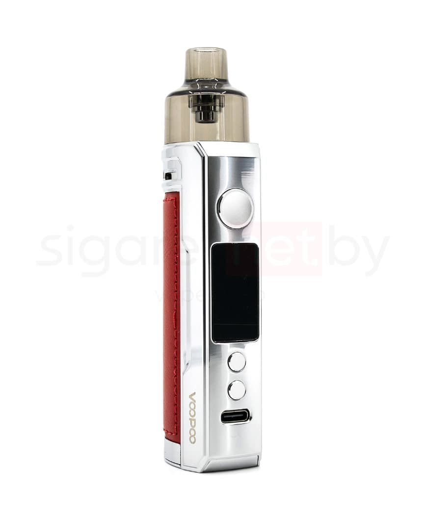 Стартовый комплект VOOPOO DRAG X 18650 Mod Pod  - 4,5 мл ( Серебристо - Красный )