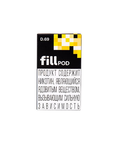 Одноразовый картридж с жидкостью для электронных систем курения fill POD - Банановый Йогурт ( D69 ) ( 1.8 мл. Крепость 17 ± 3 мг )